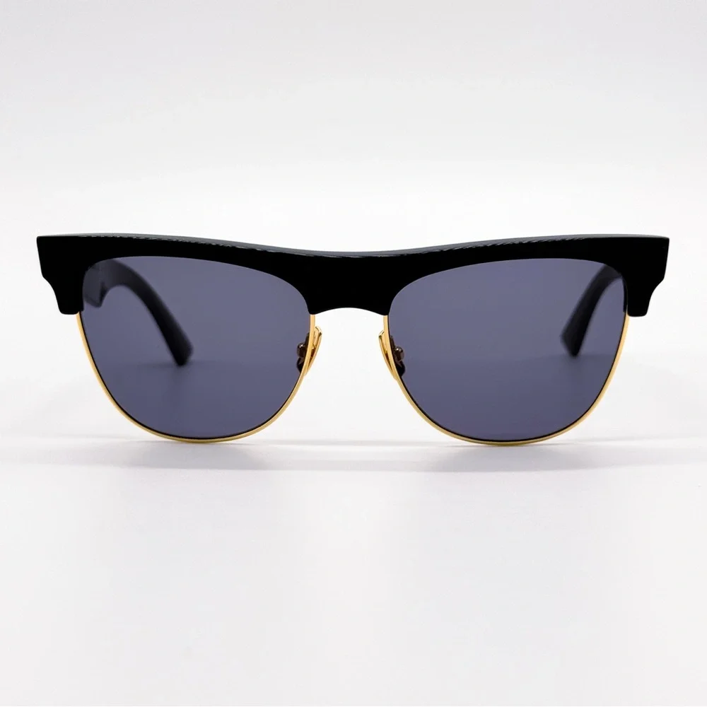 NEW BOTTEGA VENETA BV1003S 001 SQUARE BLACK GREY UNISEX SUNGLASSES